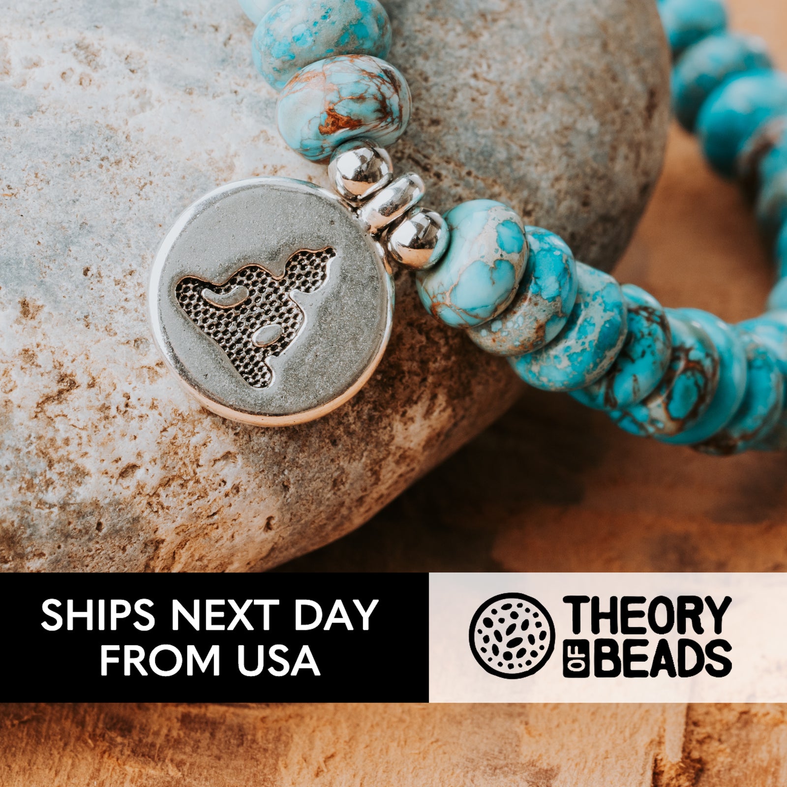 Natural turquoise beads