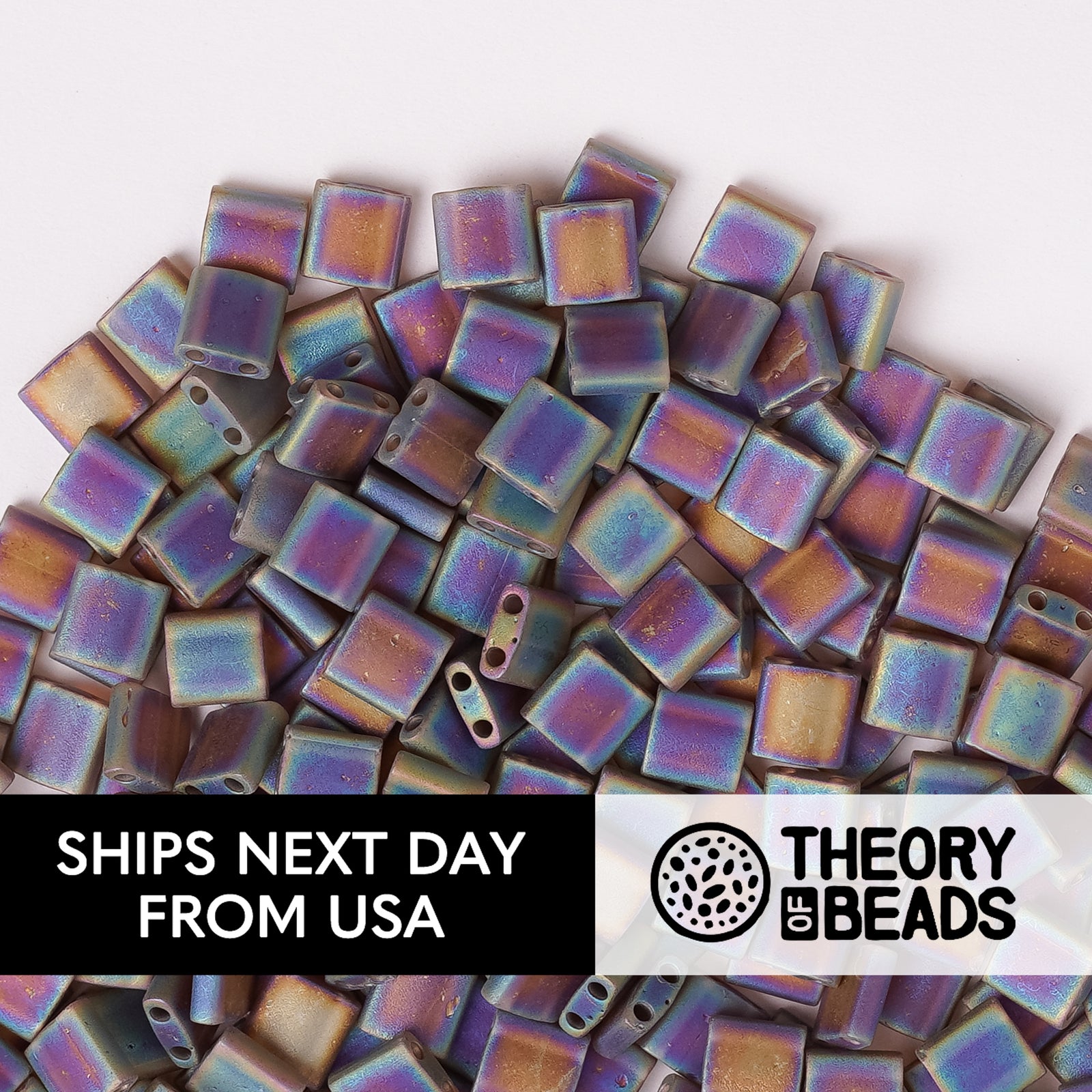 Meteorites Root Beer Whole Miyuki Tila Beads