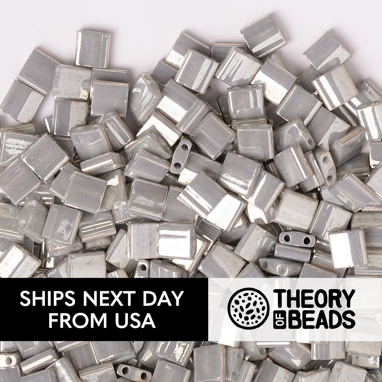 Pearl Smoke Grey Whole Miyuki Tila Beads