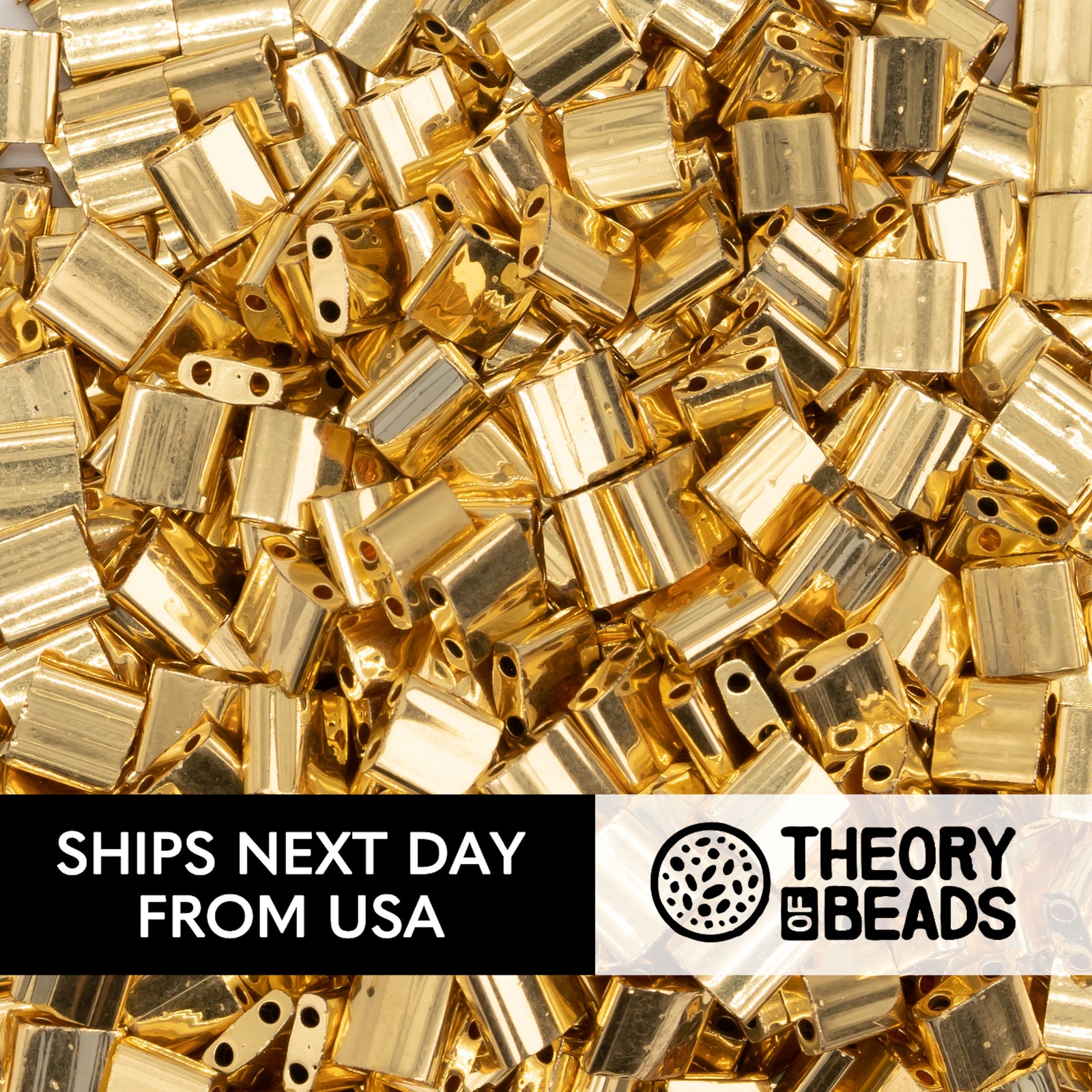 Metallic Gold Whole Miyuki Tila Beads