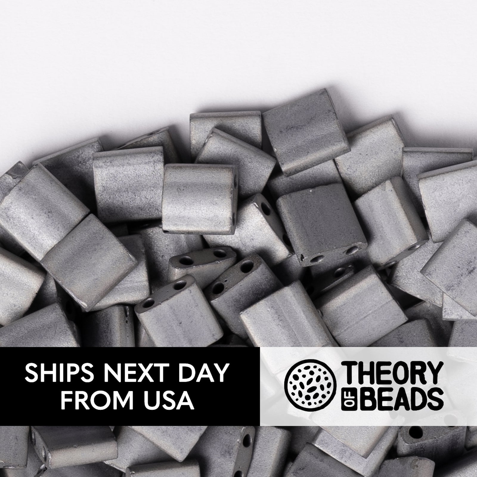 Meteorites Matte Silver Whole Miyuki Tila Beads