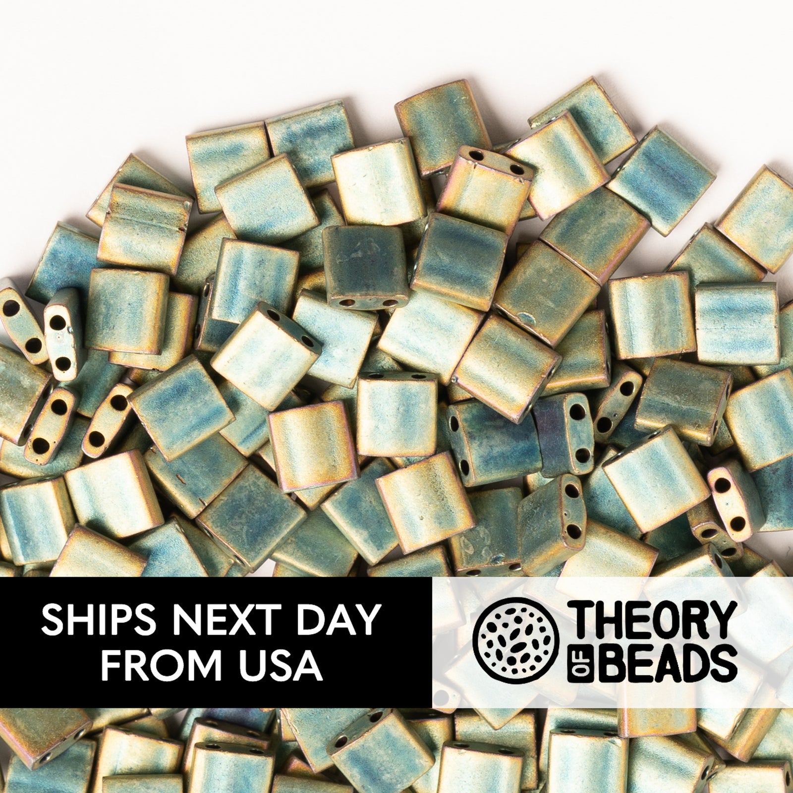 Meteorites Green Patina Whole Miyuki Tila Beads