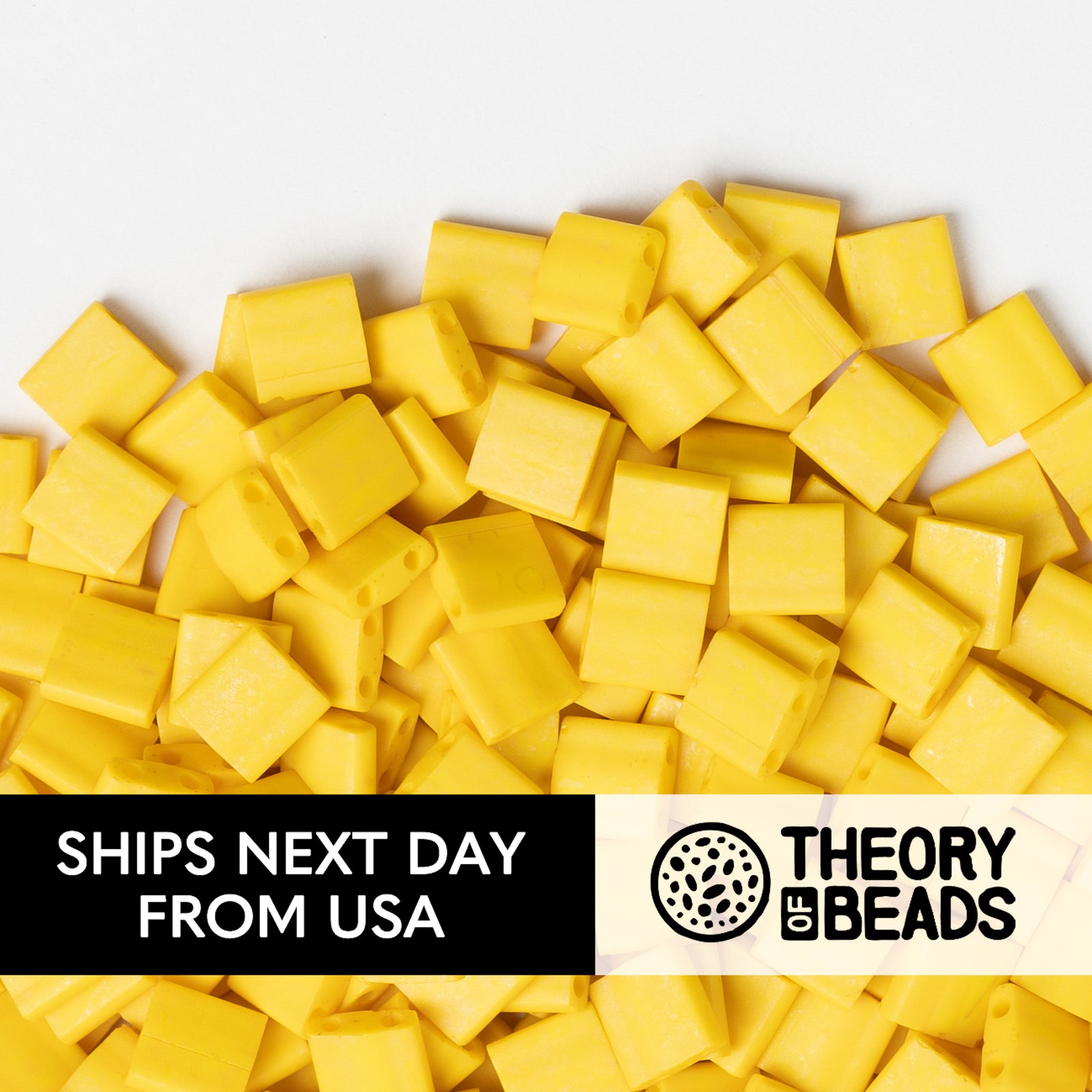 Meteorites Matte Canary Yellow Whole Miyuki Tila Beads