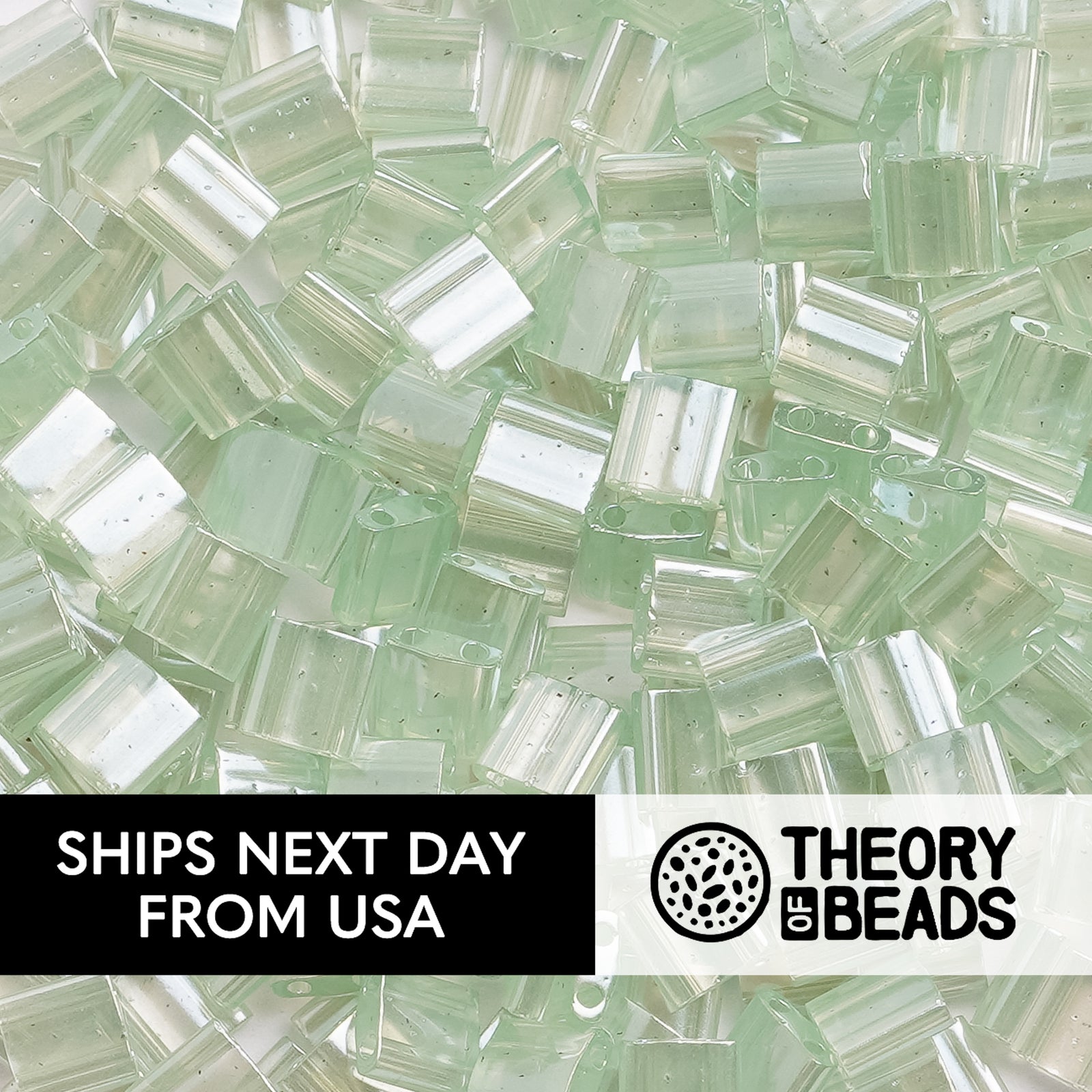 Transparent Sea Foam Whole Miyuki Tila Beads