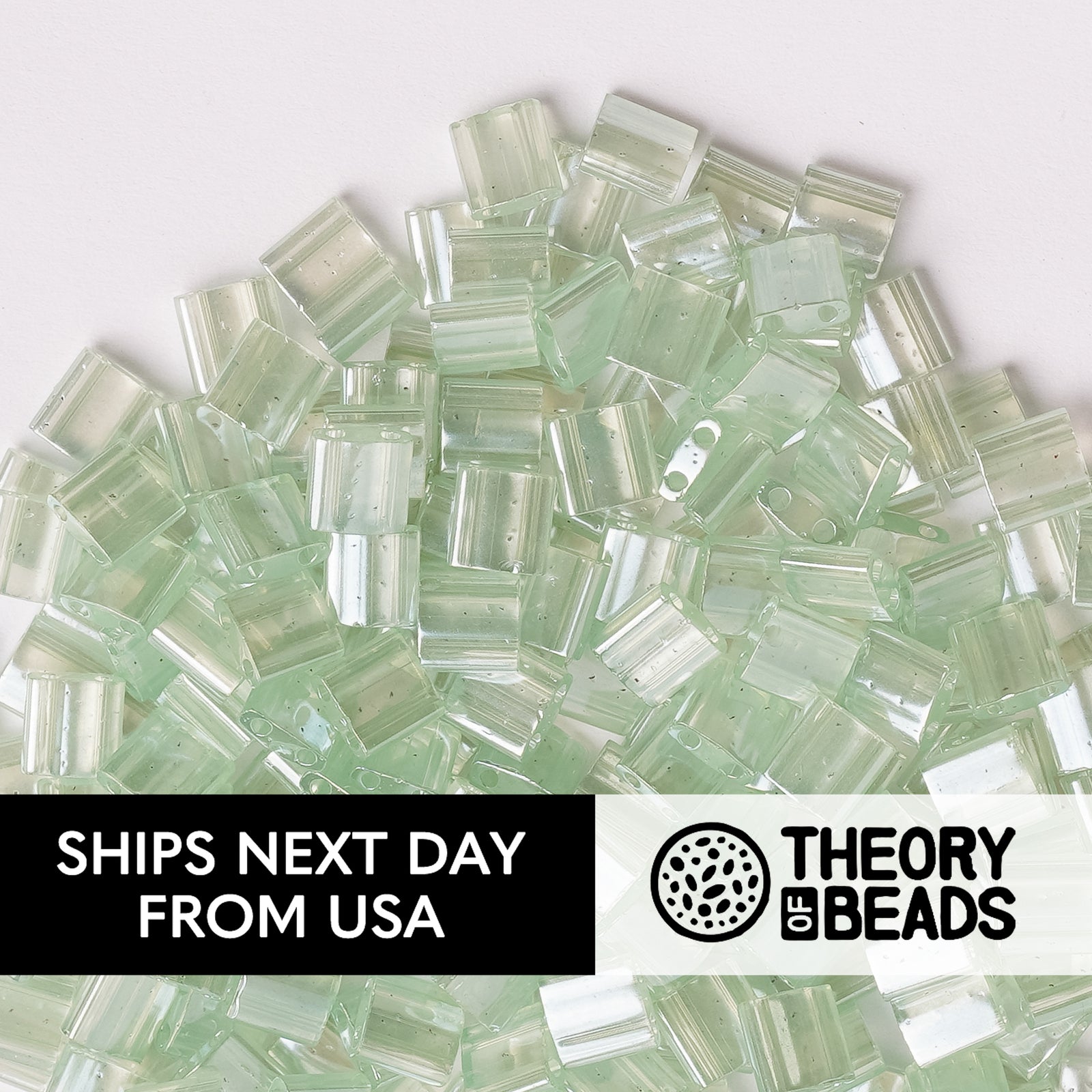 Transparent Sea Foam Whole Miyuki Tila Beads