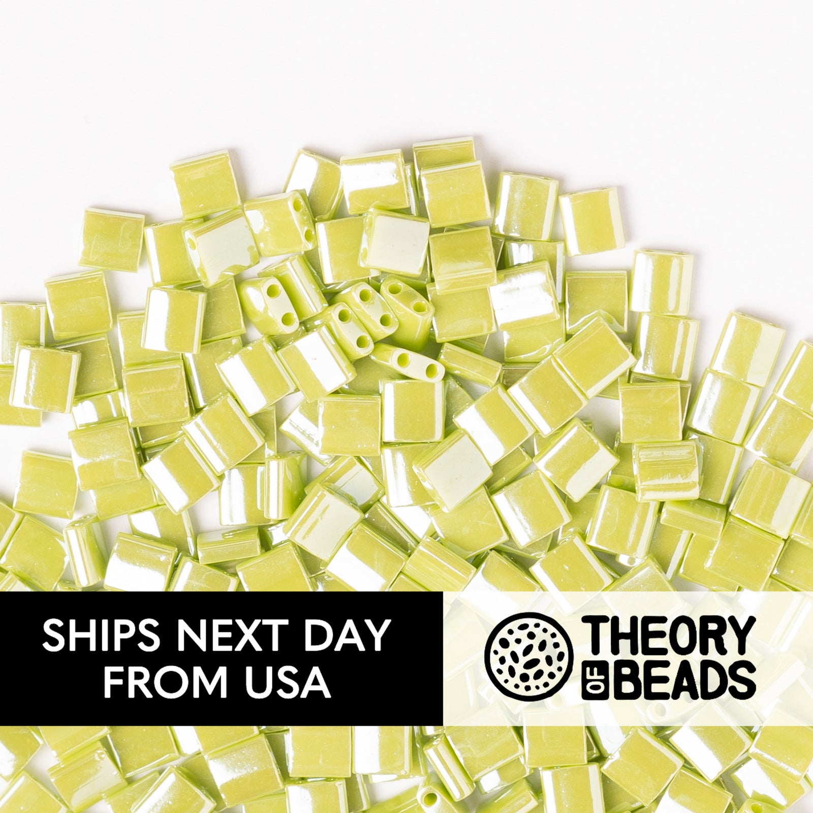 Pearl Chartreuse Luster Whole Miyuki Tila Beads