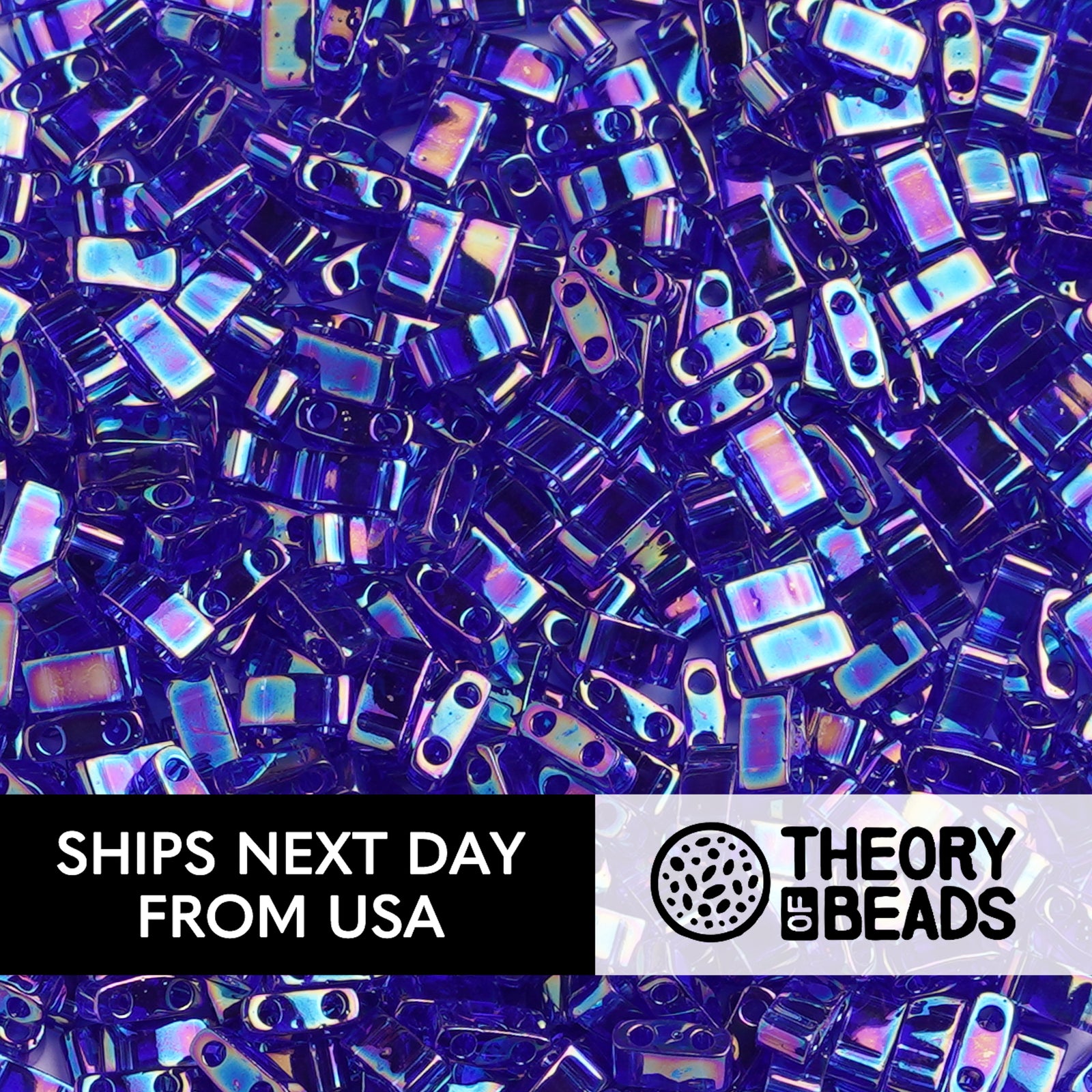 Fantasy Cobalt Blue Half Miyuki Tila Beads