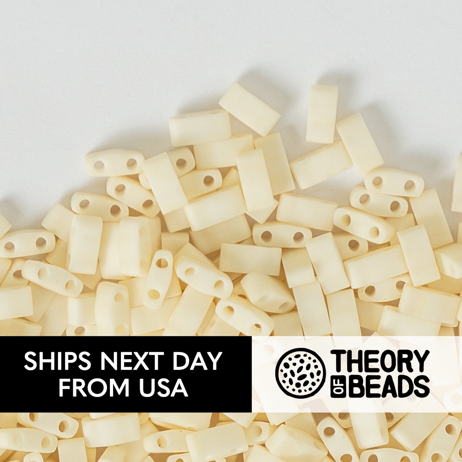 Meteorites Matte Creme Half Miyuki Tila Beads