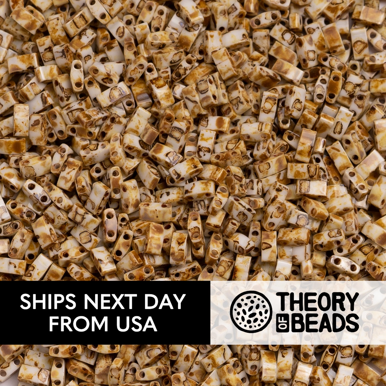 Picasso Canary Yellow Half Miyuki Tila Beads