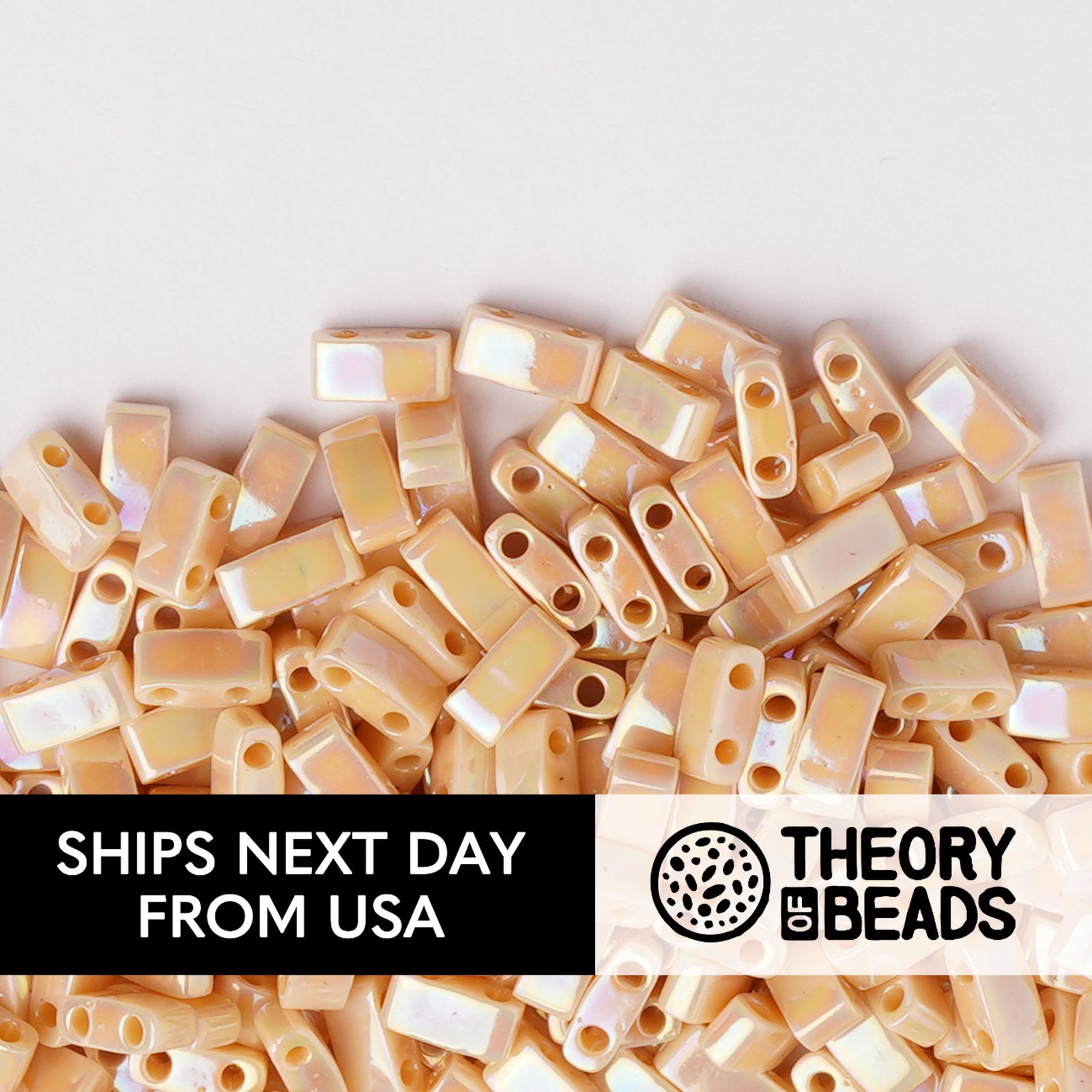 Pearl Pear Half Miyuki Tila Beads