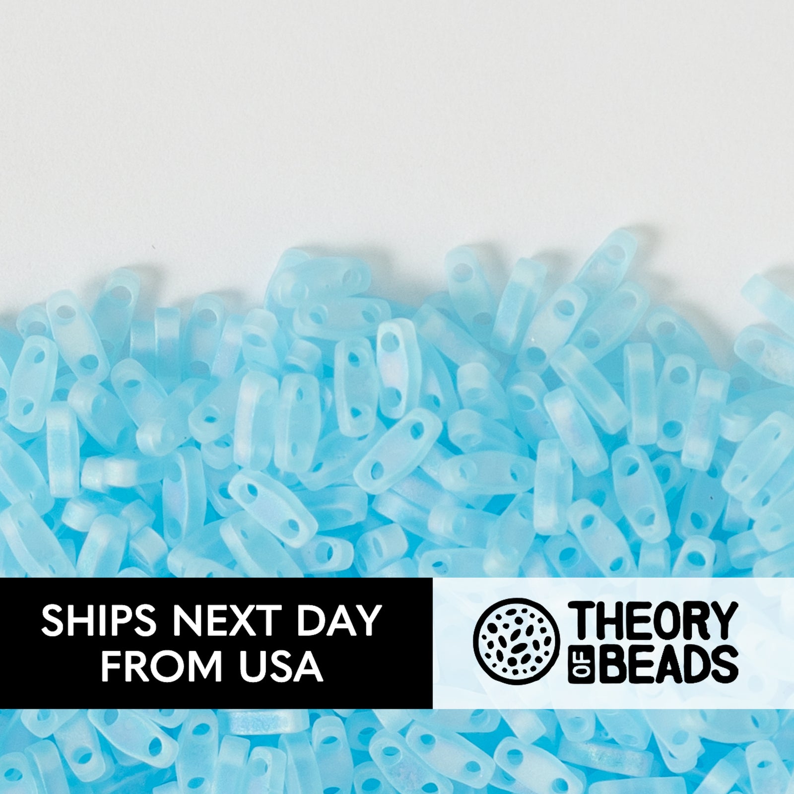 Meteorites Matte Aqua Quarter Miyuki Tila Beads