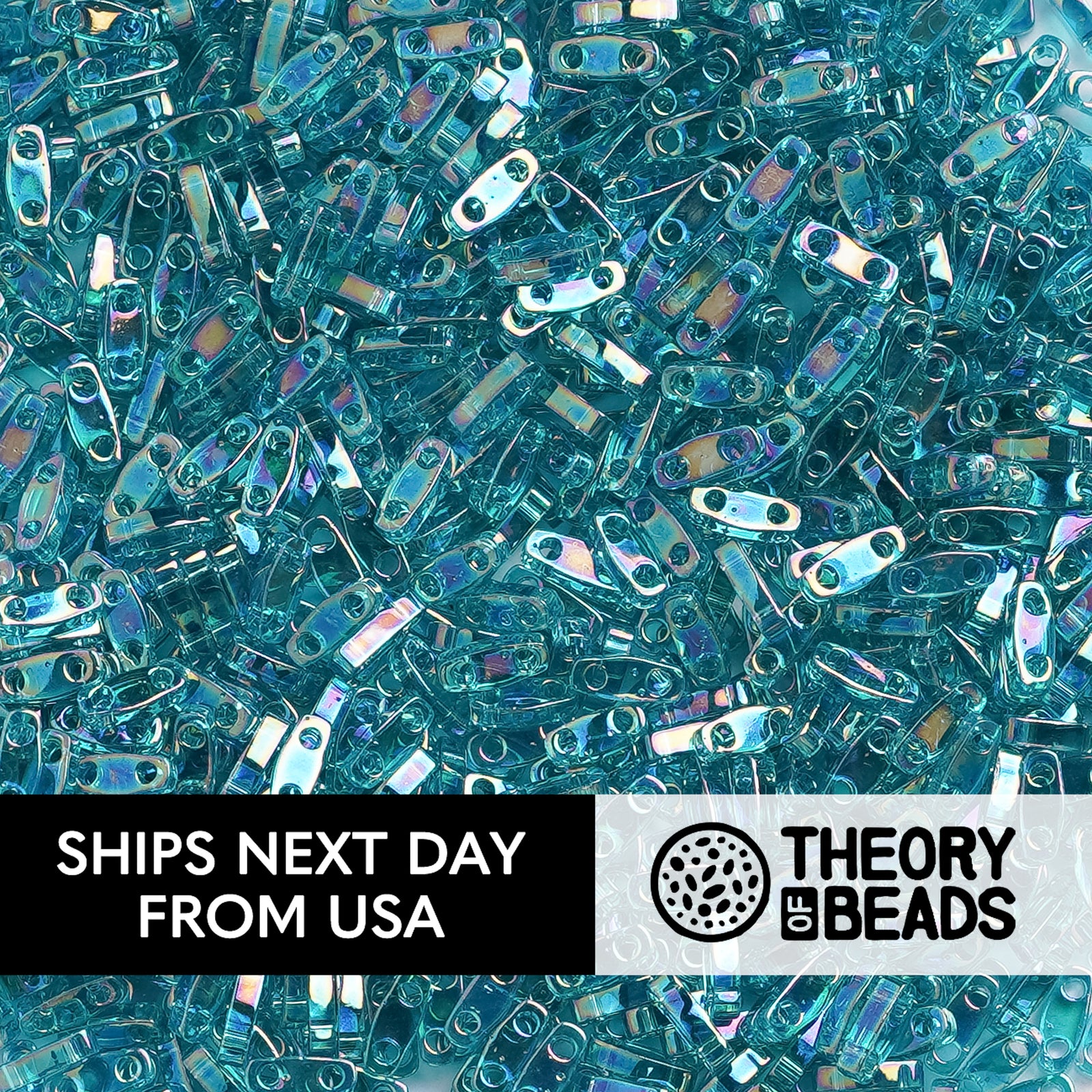 Fantasy Teal Quarter Miyuki Tila Beads