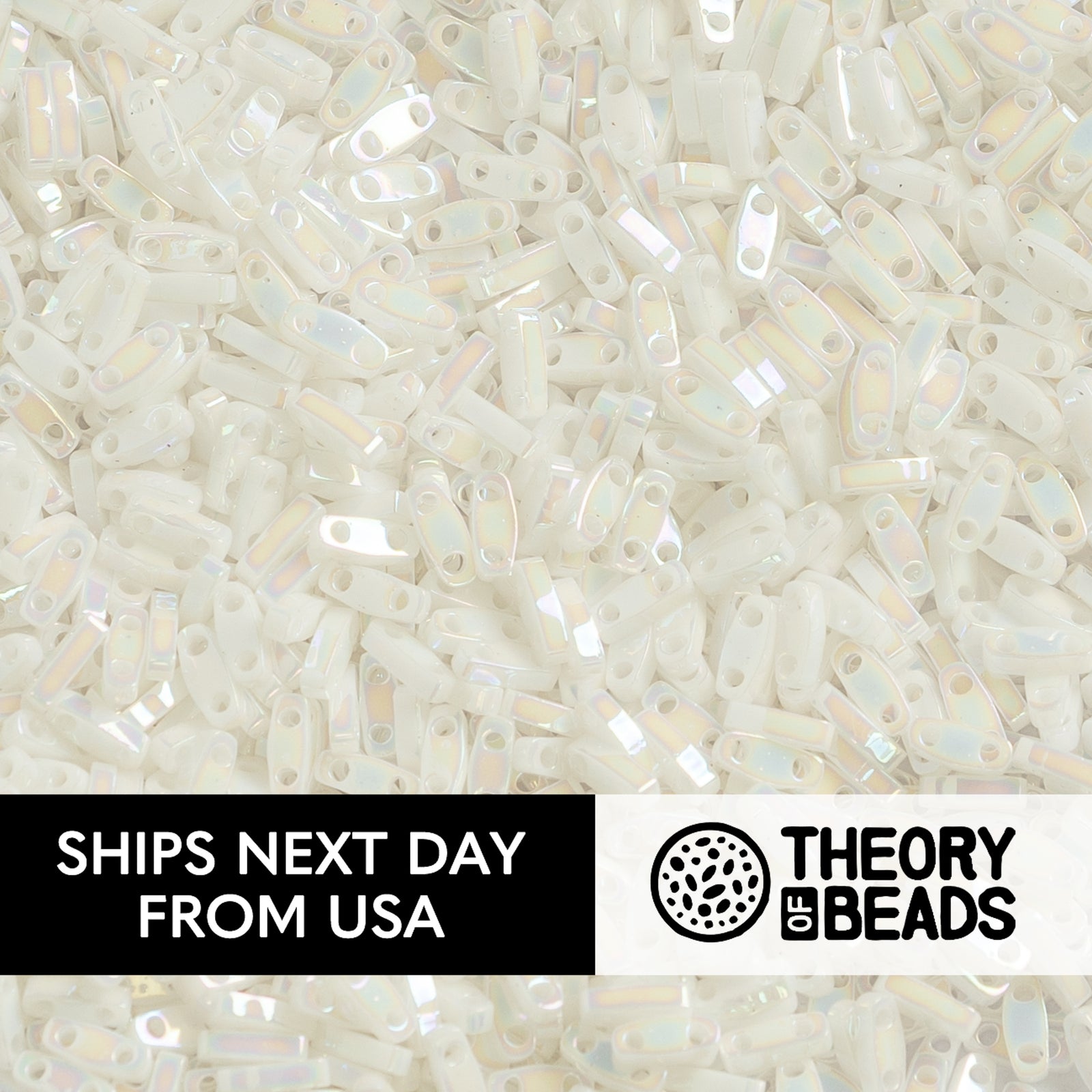 Pearl White Pearl Quarter Miyuki Tila Beads