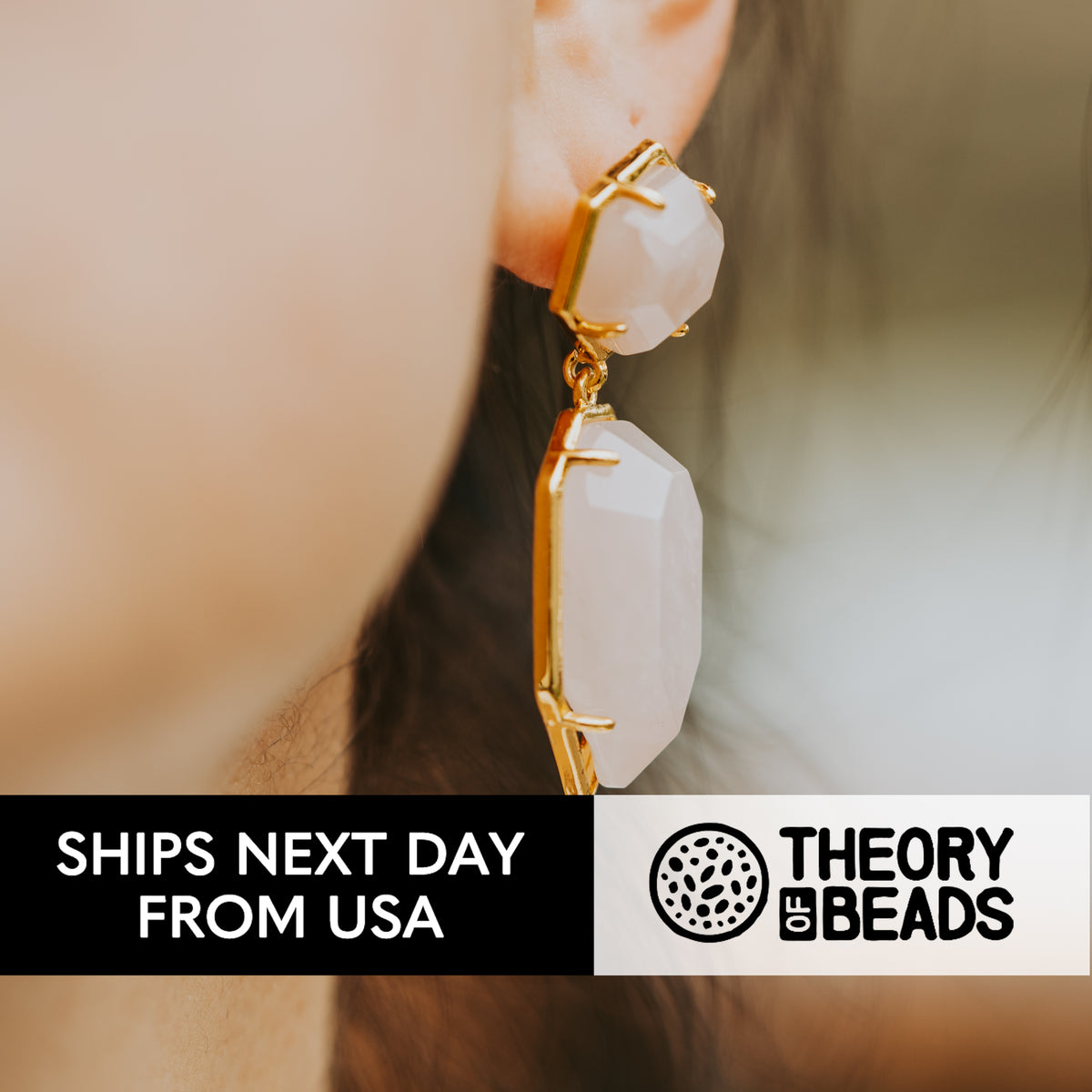 Retro Pink Rose Quartz Earrings