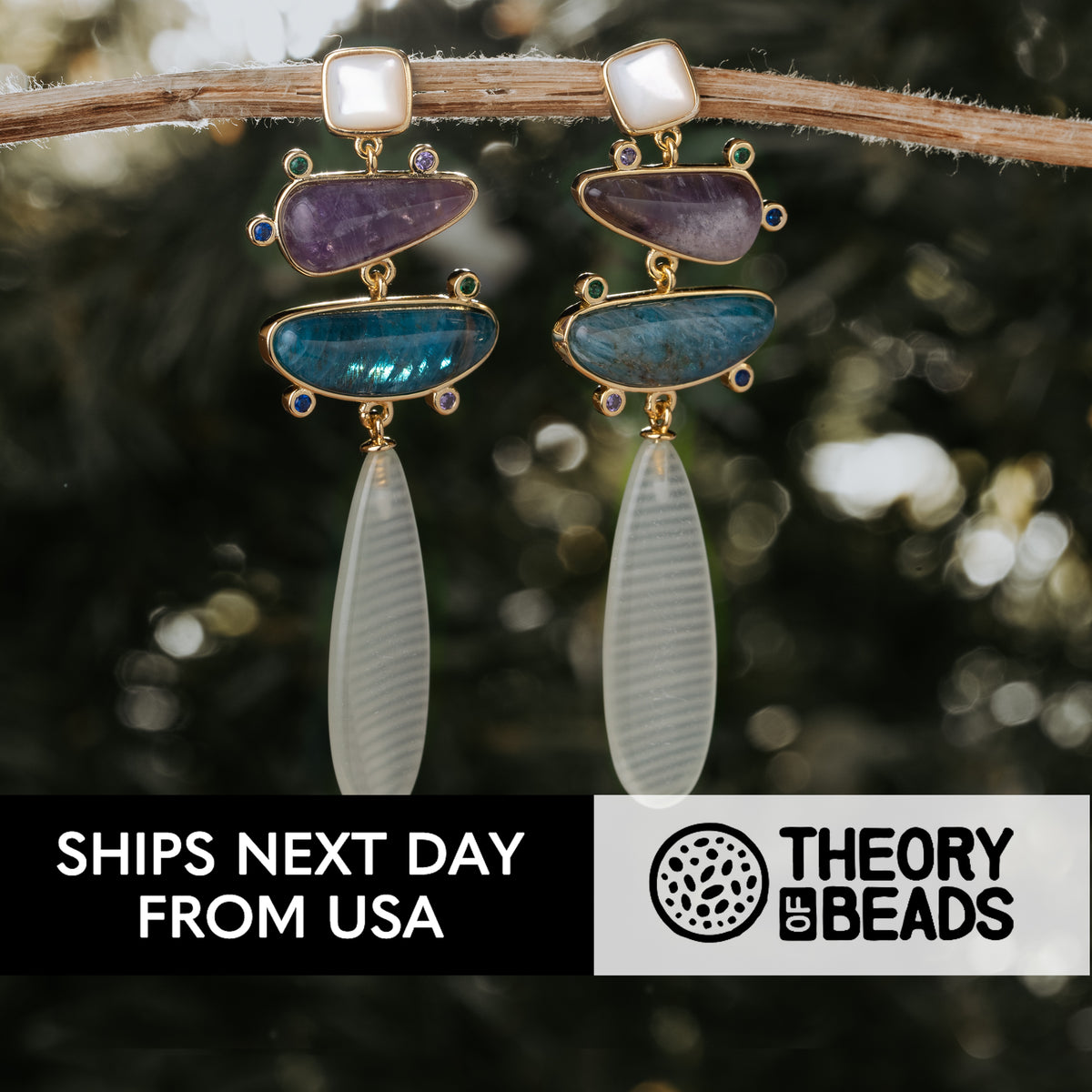 Waterfall Stone Earrings