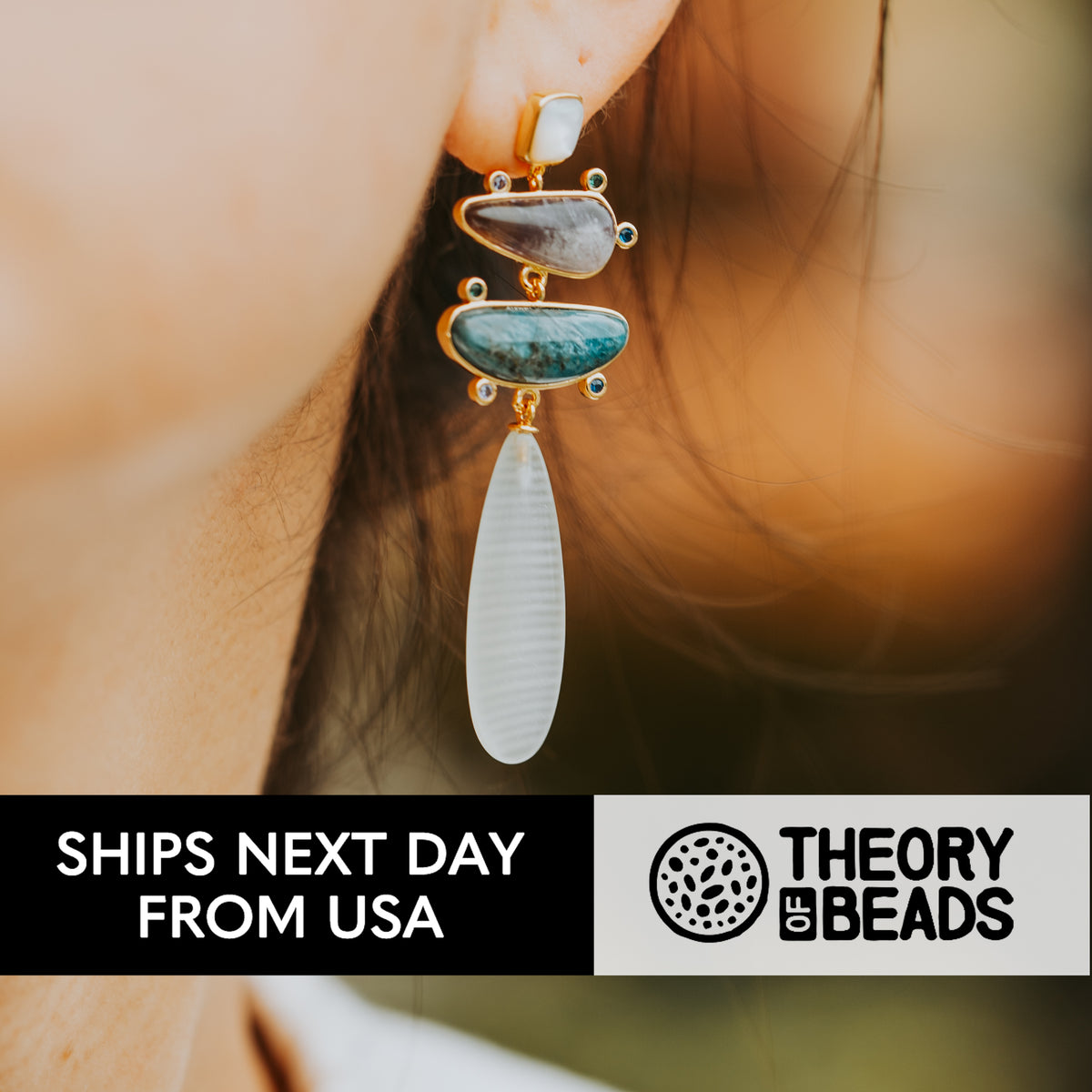 Waterfall Stone Earrings