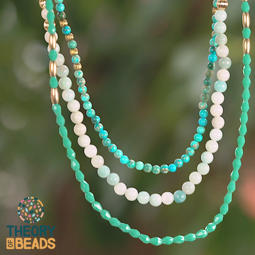 turquoise and amazonite stone necklace handmade necklace