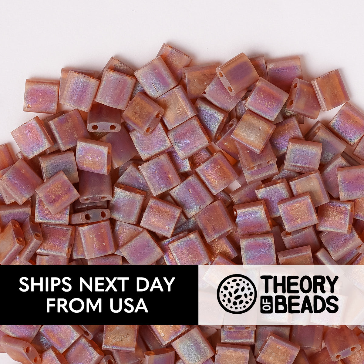 Meteorites Dark Topaz Whole Miyuki Tila Beads