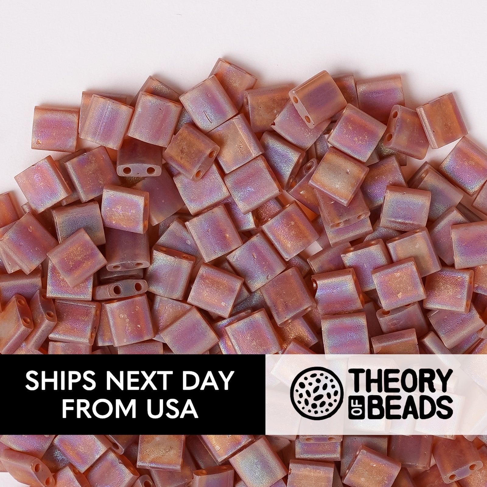 Meteorites Dark Topaz Whole Miyuki Tila Beads