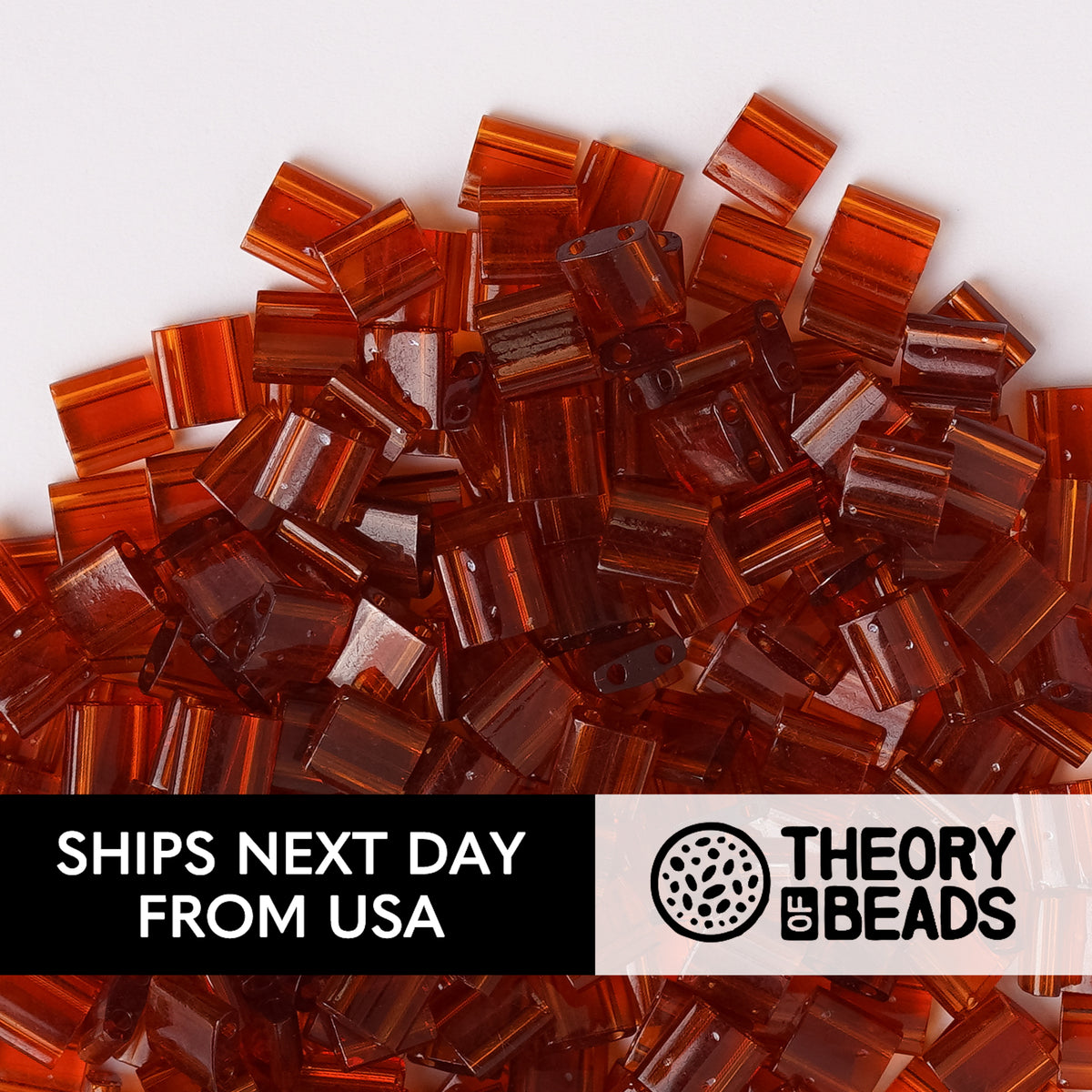 Transparent Dark Brown Whole Miyuki Tila Beads