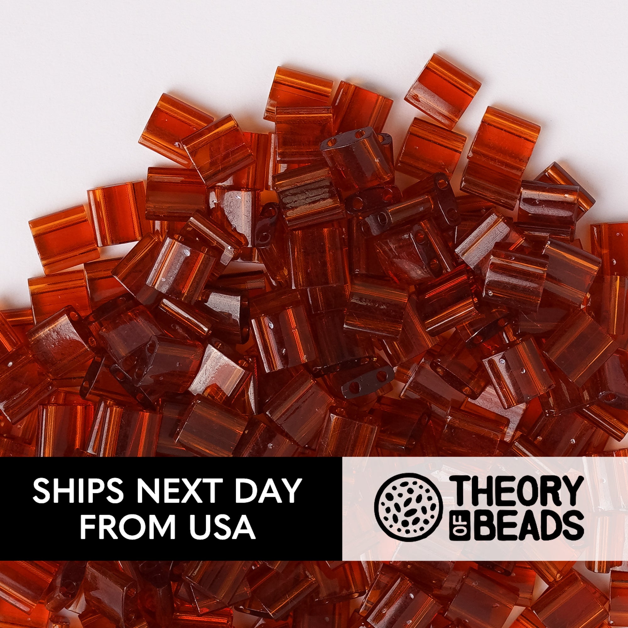 Transparent Dark Brown Whole Miyuki Tila Beads