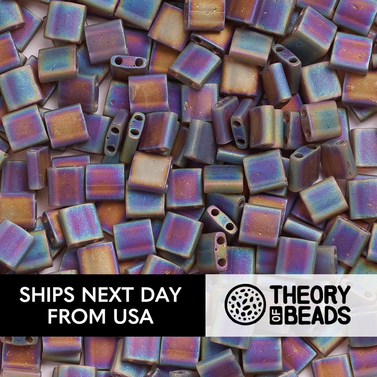 Meteorites Root Beer Whole Miyuki Tila Beads