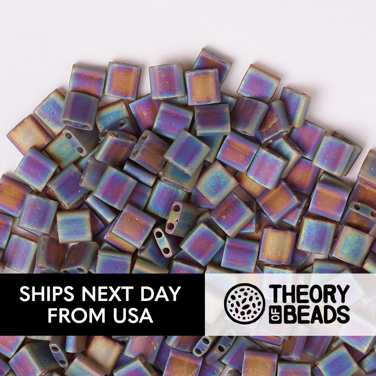 Meteorites Root Beer Whole Miyuki Tila Beads