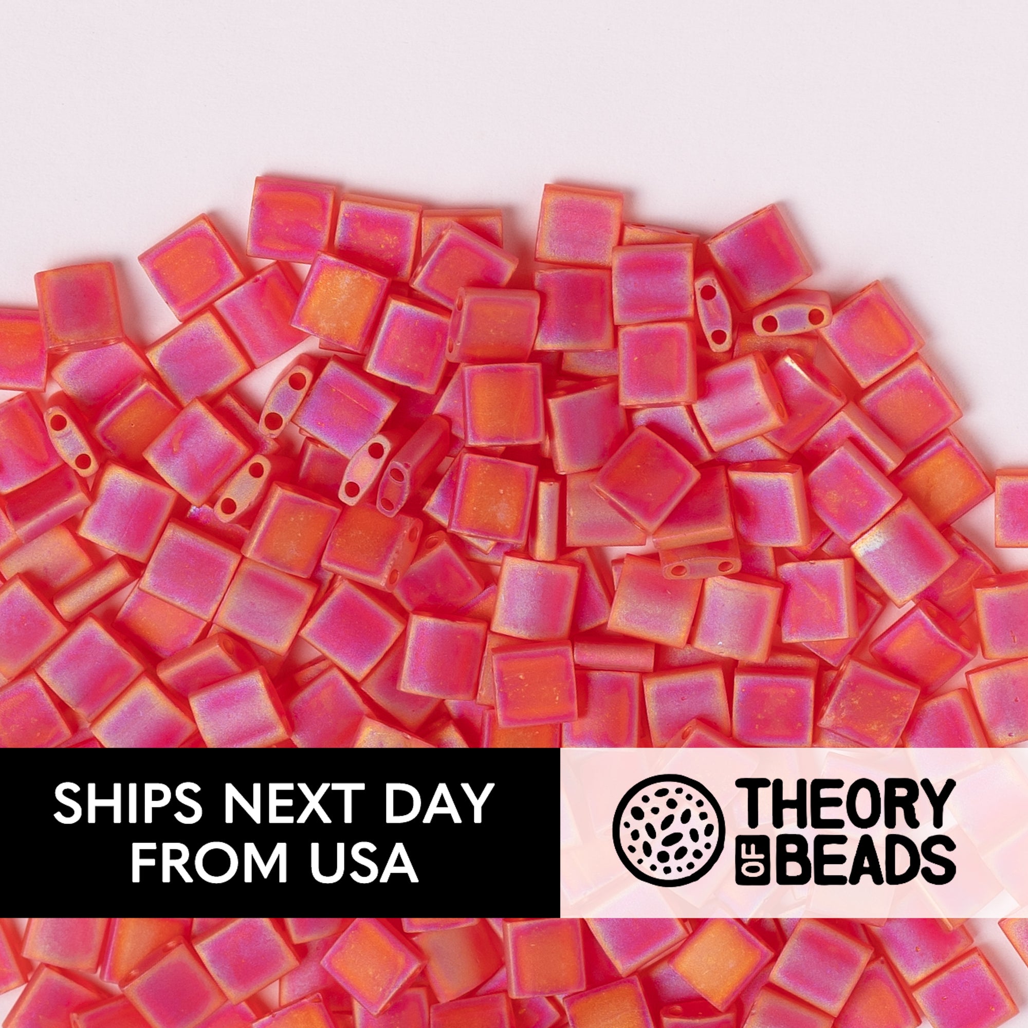 Meteorites Red Orange Whole Miyuki Tila Beads