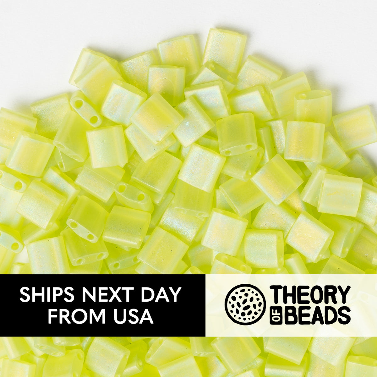 Meteorites Lime Whole Miyuki Tila Beads