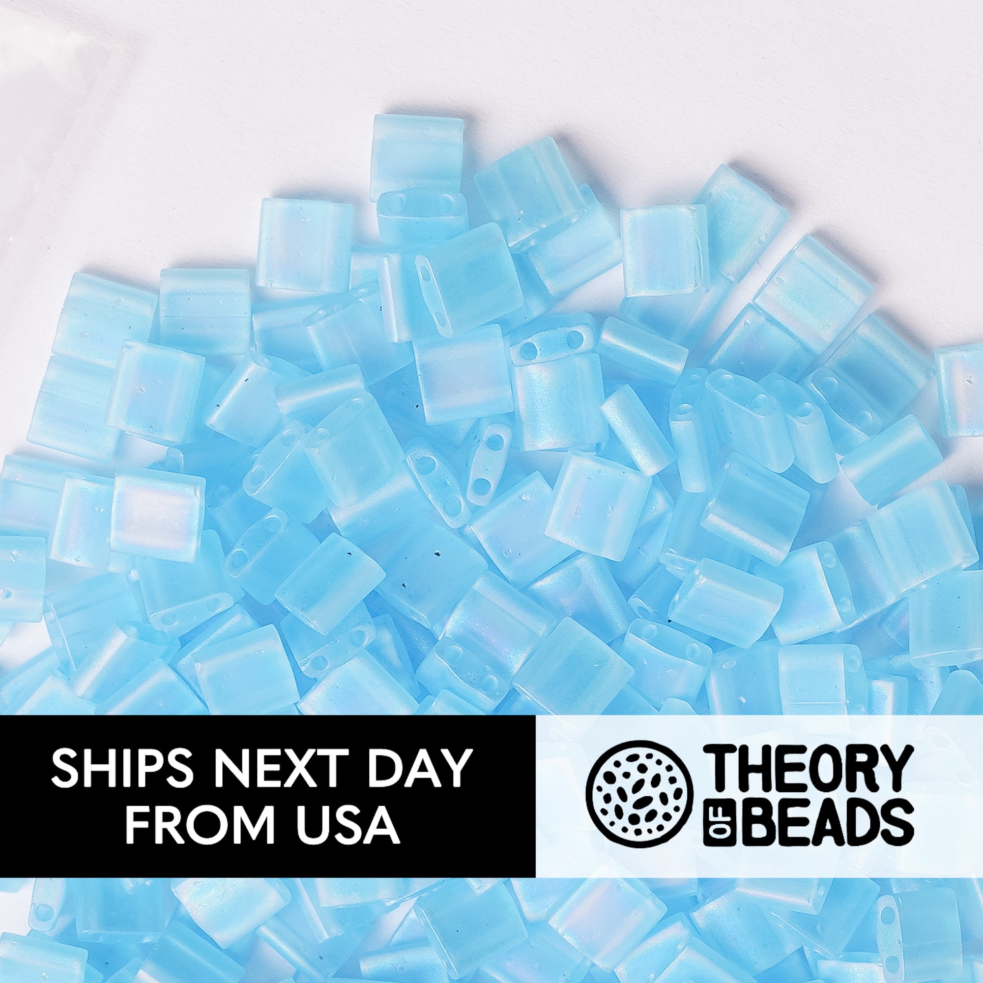 Meteorites Matte Aqua Blue Whole Miyuki Tila Beads