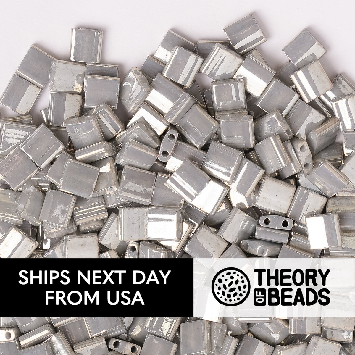 Pearl Smoke Grey Whole Miyuki Tila Beads