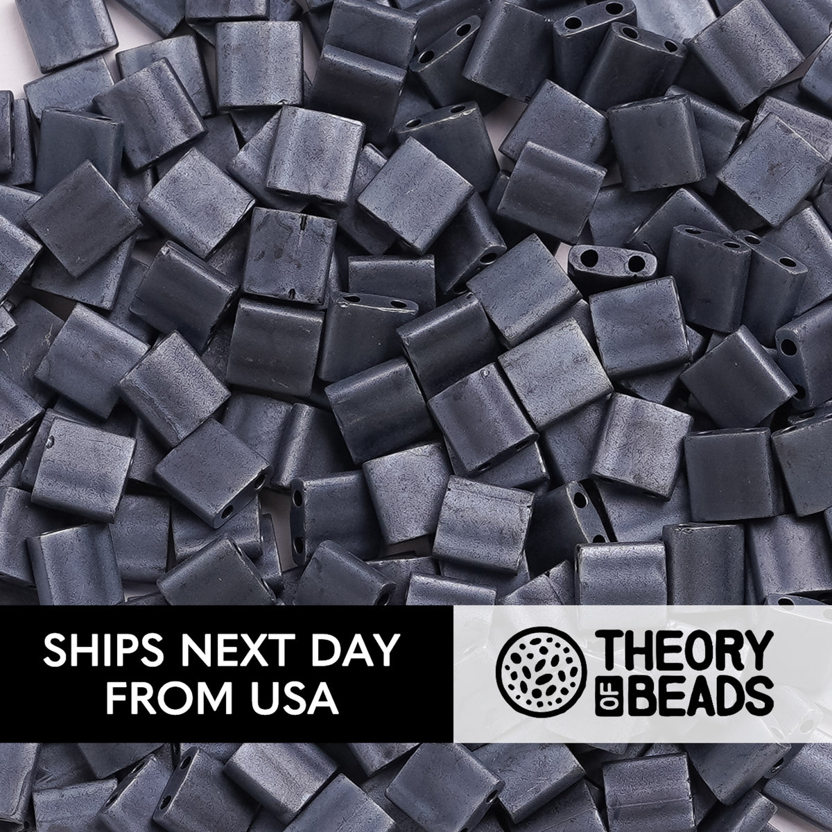 Meteorites Matte Gunmetal Grey Whole Miyuki Tila Beads