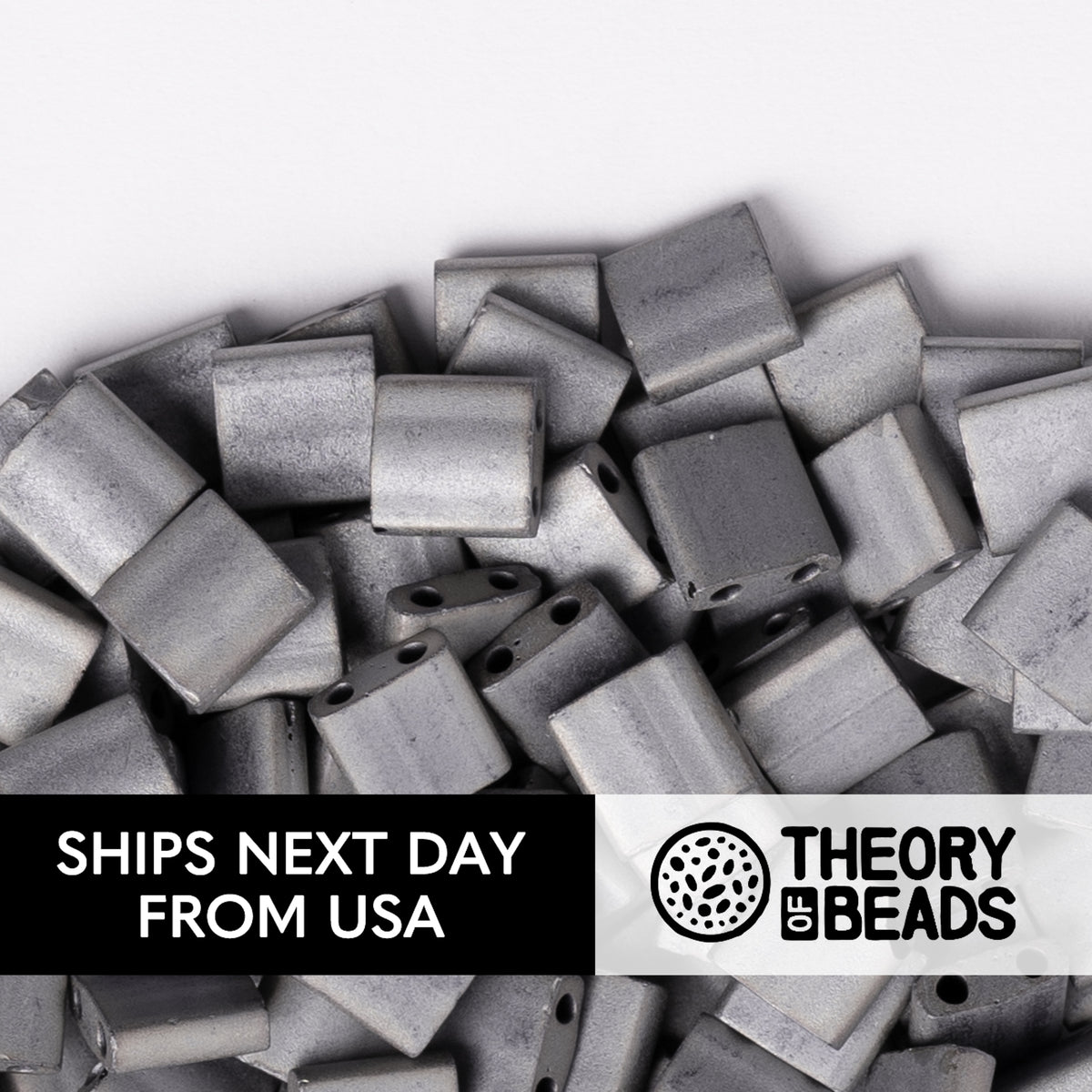 Meteorites Matte Silver Whole Miyuki Tila Beads