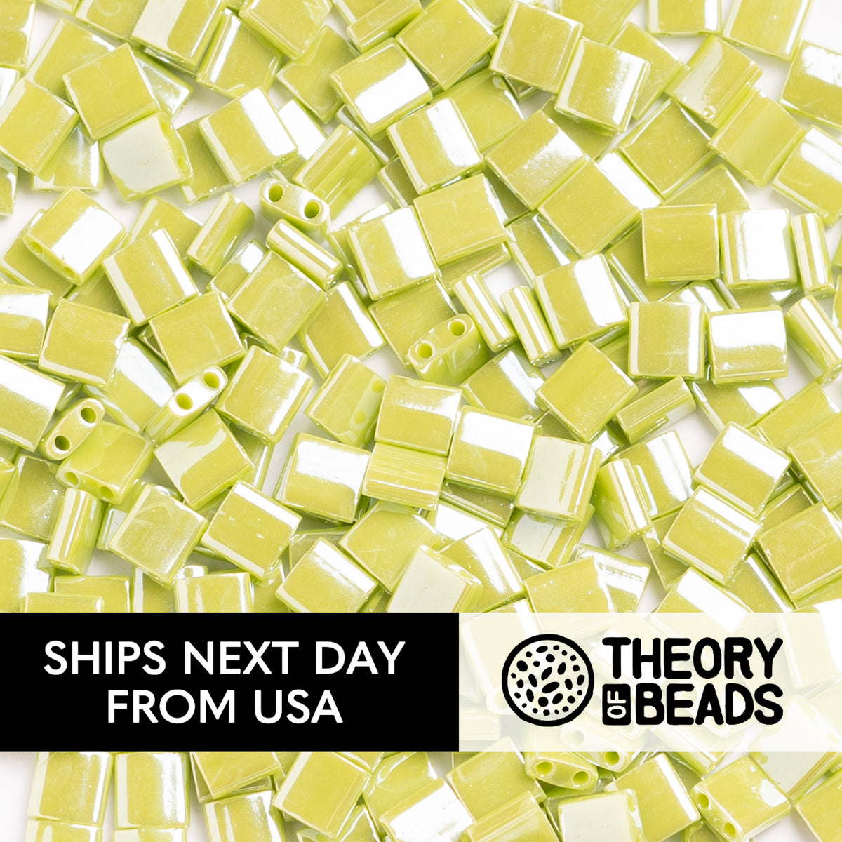 Pearl Chartreuse Luster Whole Miyuki Tila Beads