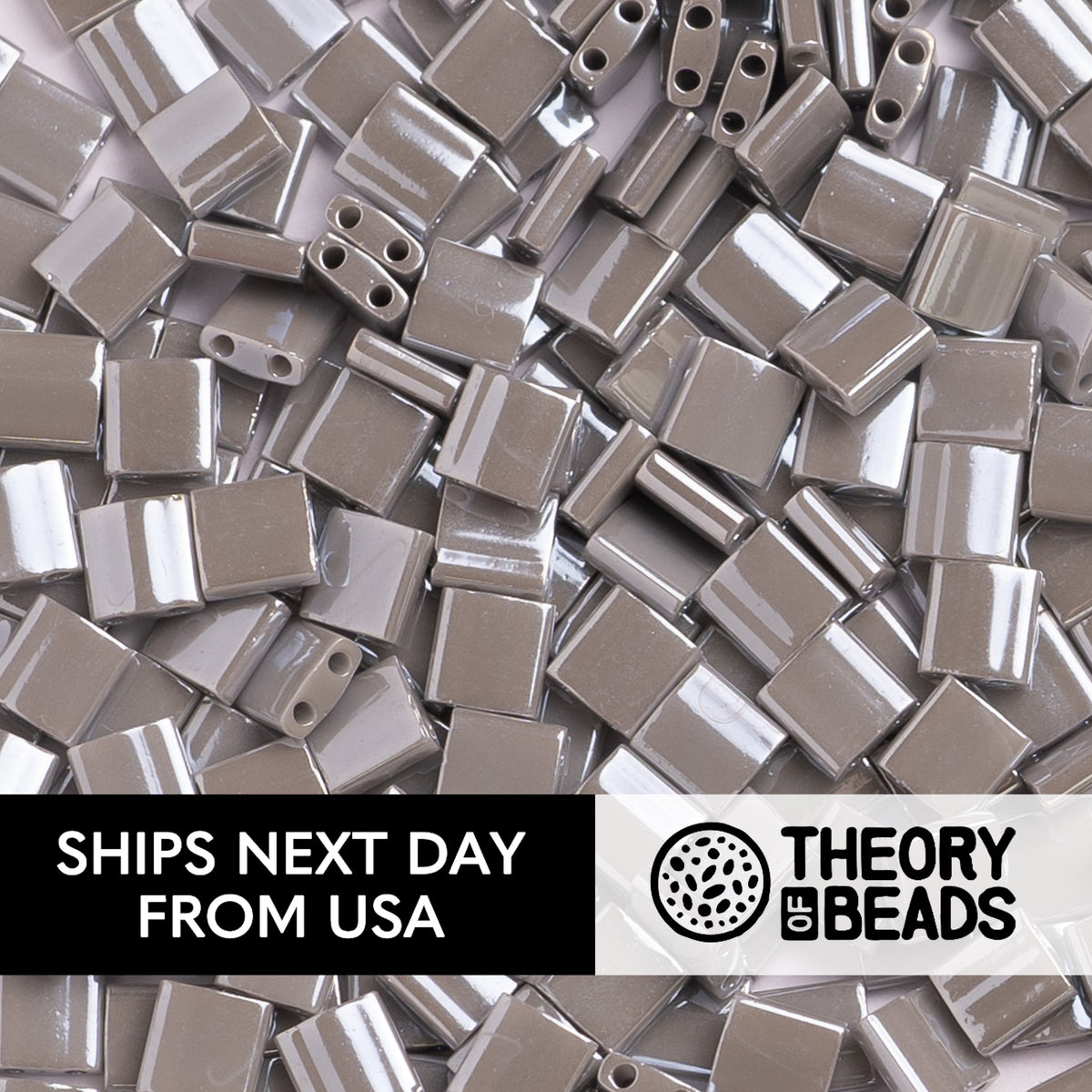 Pearl Grey Whole Miyuki Tila Beads