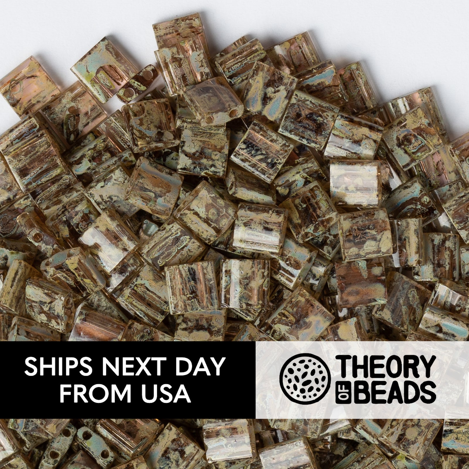 Picasso Amber Whole Miyuki Tila Beads