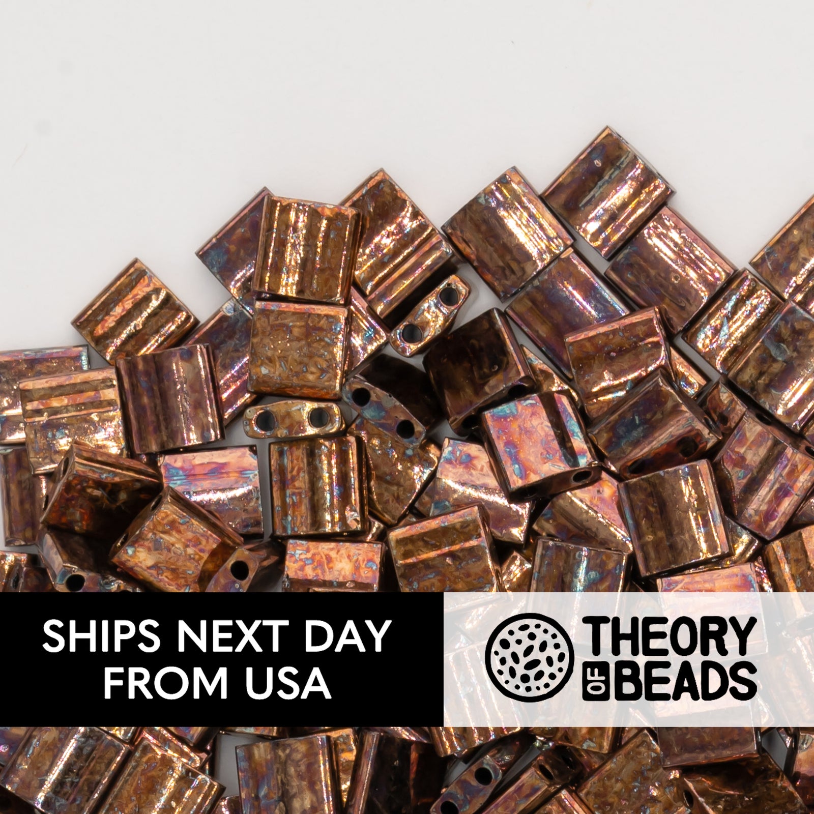 Metallic Dark Raspberry Whole Miyuki Tila Beads