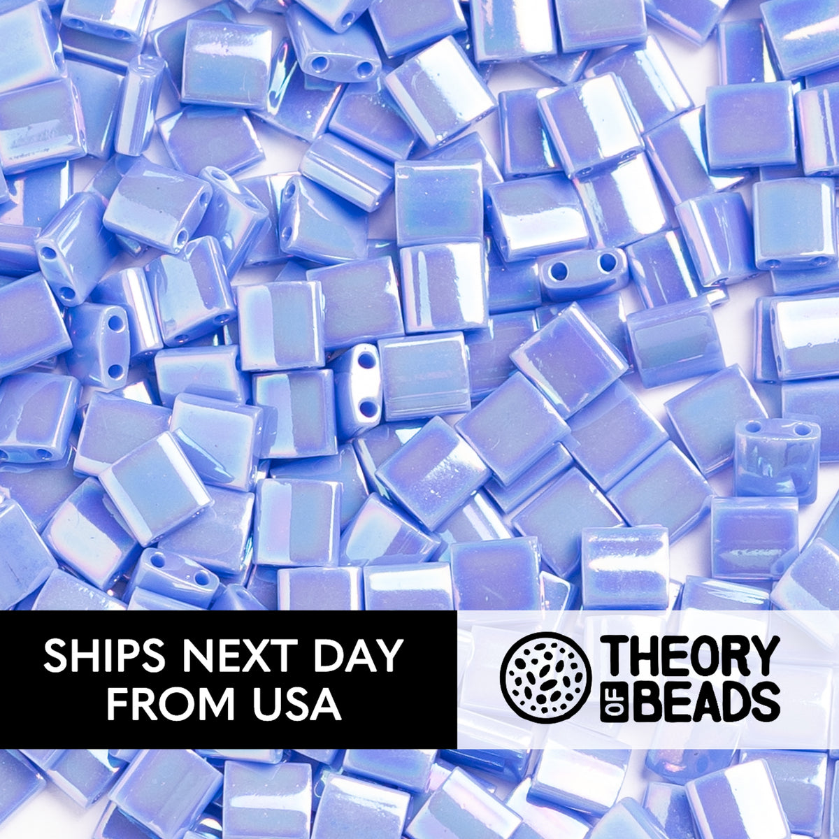Pearl Periwinkle Whole Miyuki Tila Beads