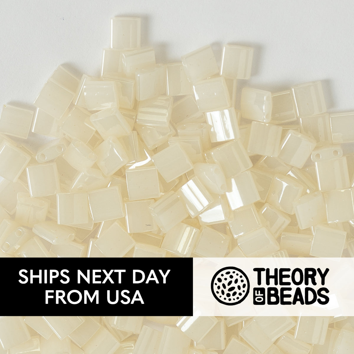 Pearl Eggshell White Whole Miyuki Tila Beads