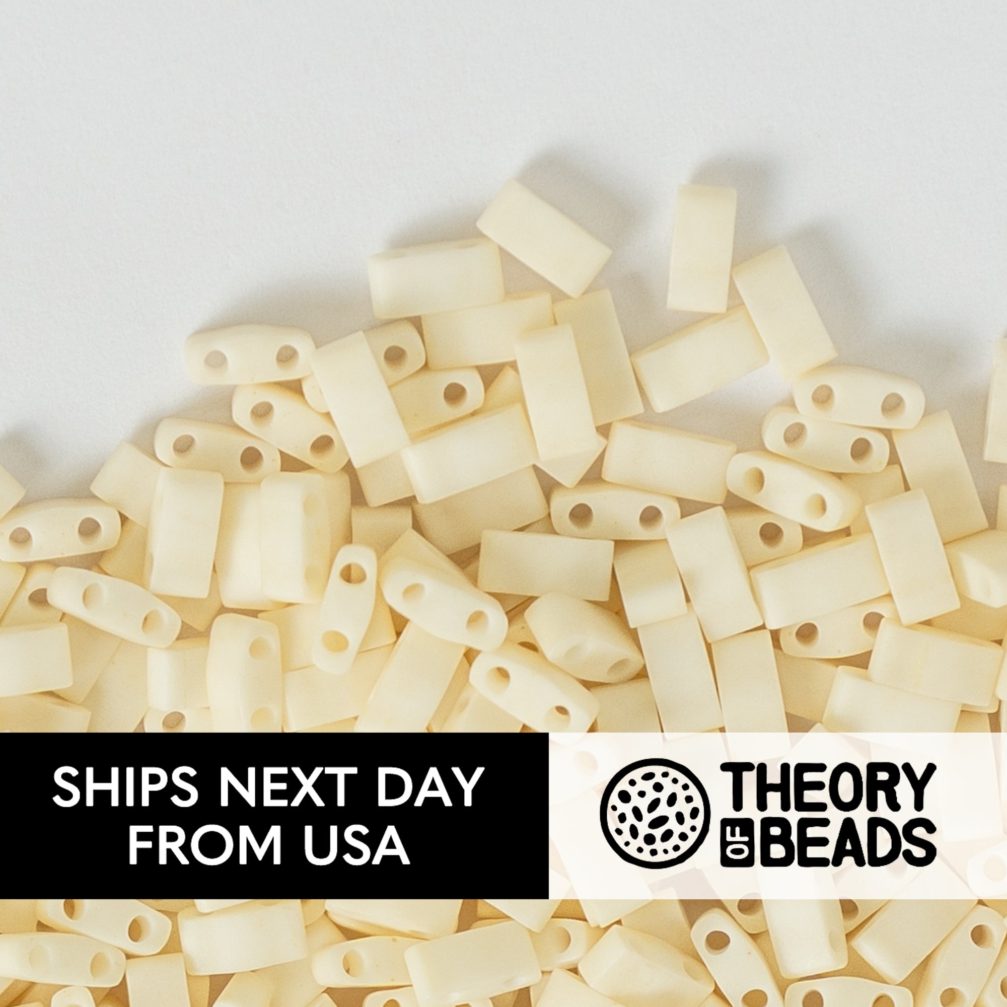 Meteorites Matte Creme Half Miyuki Tila Beads