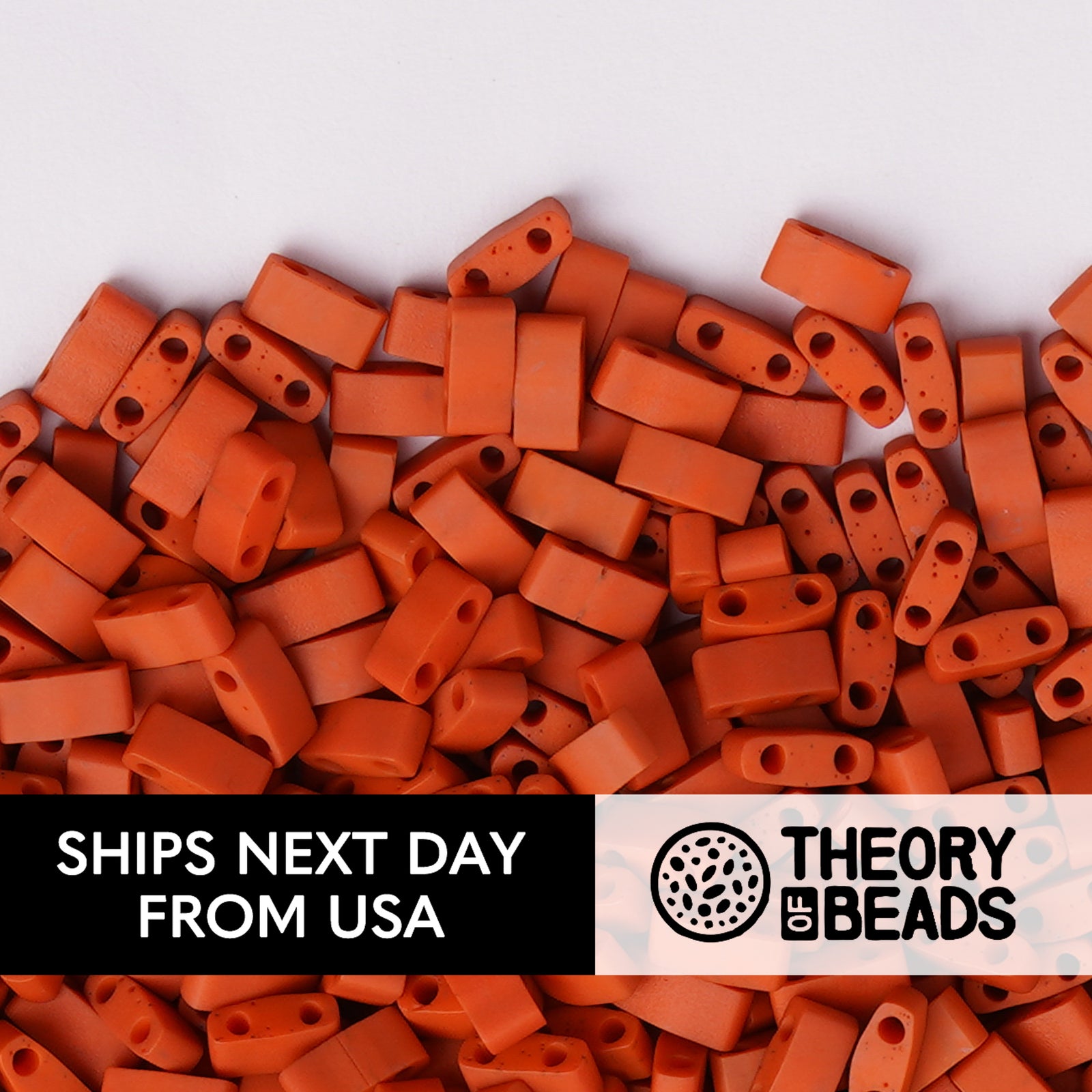 Meteorites Terra Cotta Half Miyuki Tila Beads