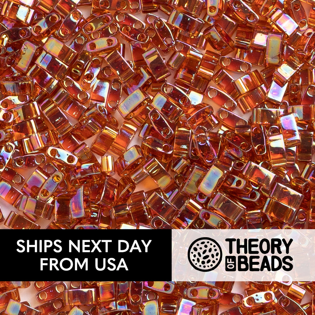 Fantasy Topaz Half Miyuki Tila Beads