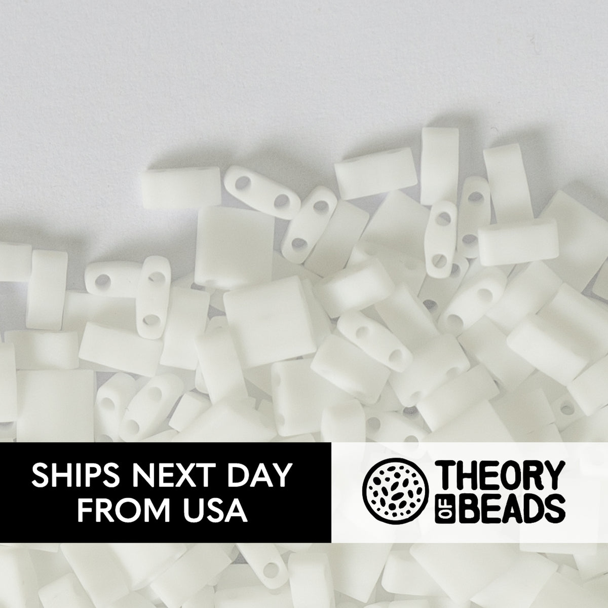 Meteorites Frost White Half Miyuki Tila Beads