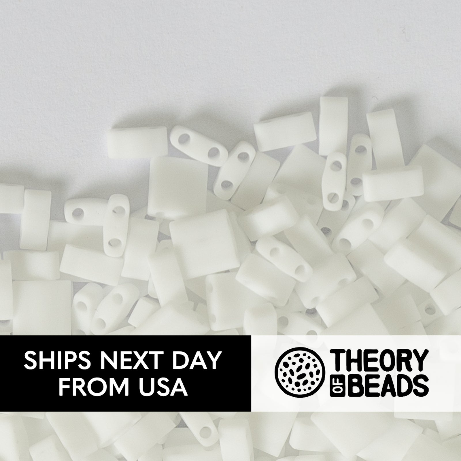 Meteorites Frost White Half Miyuki Tila Beads