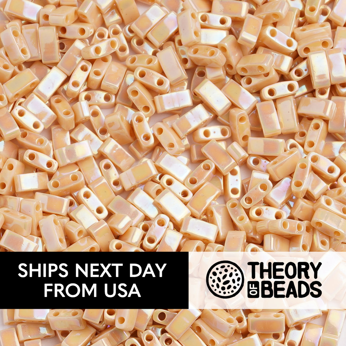 Pearl Pear Half Miyuki Tila Beads