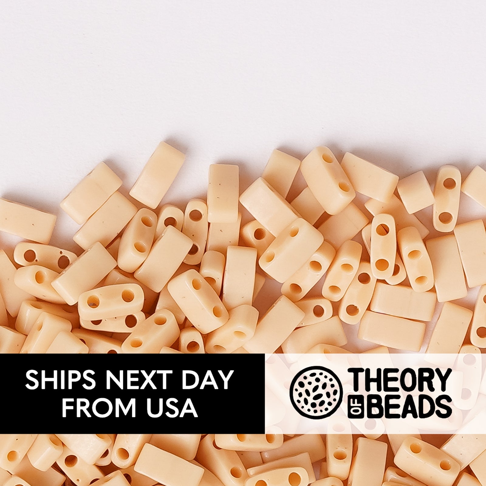 Opaque Pear Half Miyuki Tila Beads