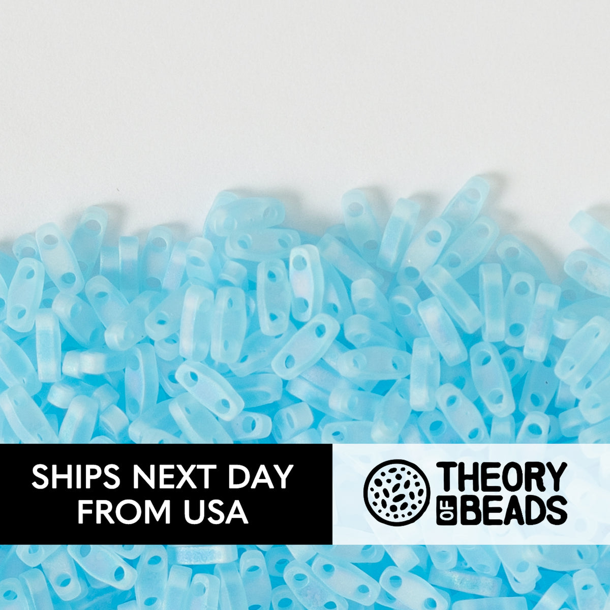 Meteorites Matte Aqua Quarter Miyuki Tila Beads