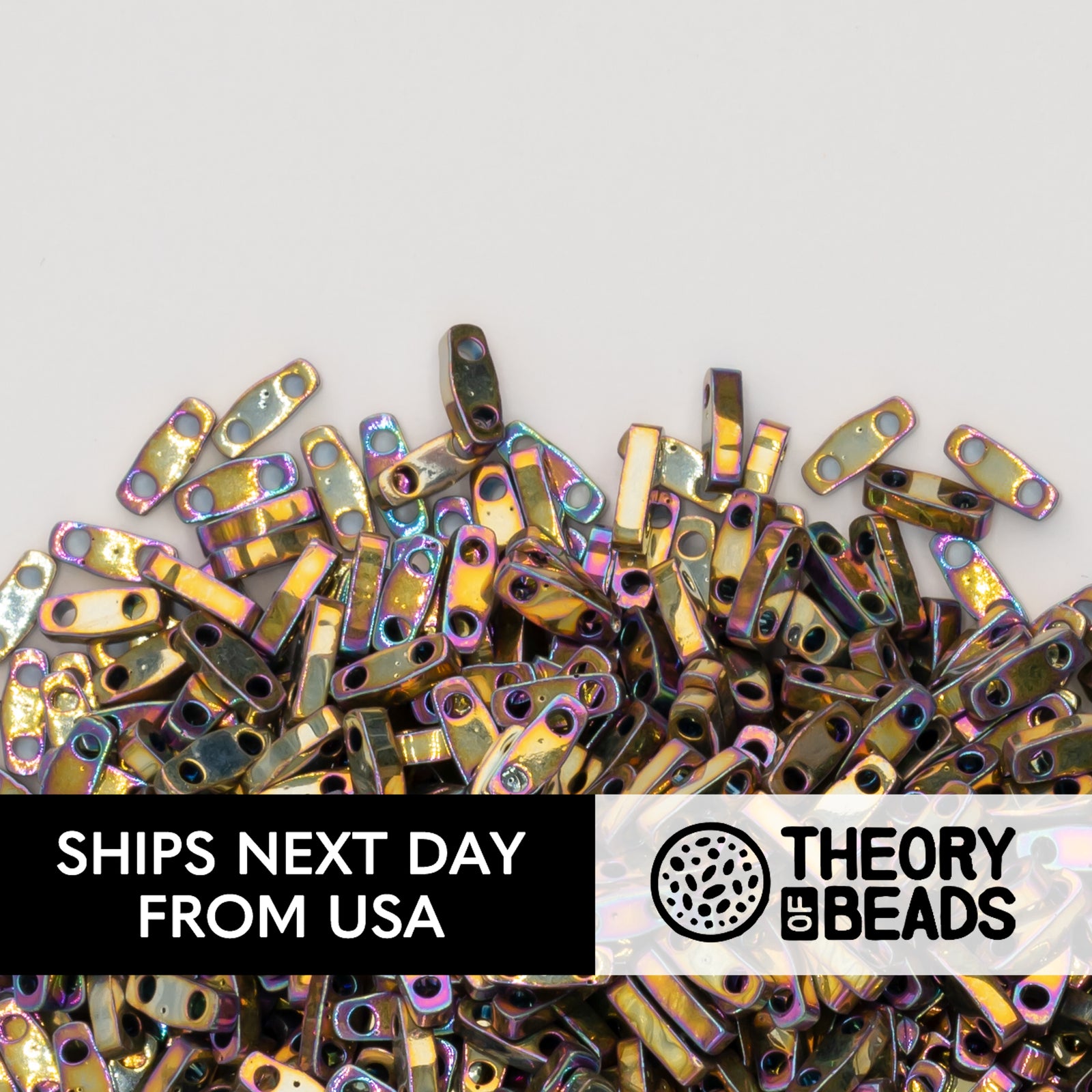 Metallic Purple Gold Quarter Miyuki Tila Beads