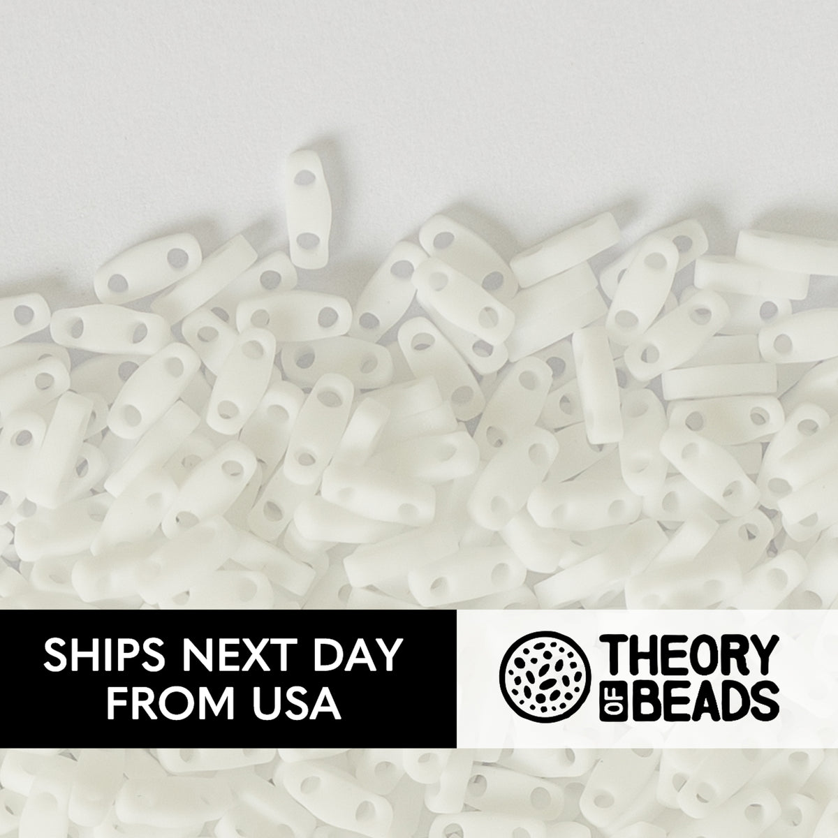 Meteorites Frost White Quarter Miyuki Tila Beads