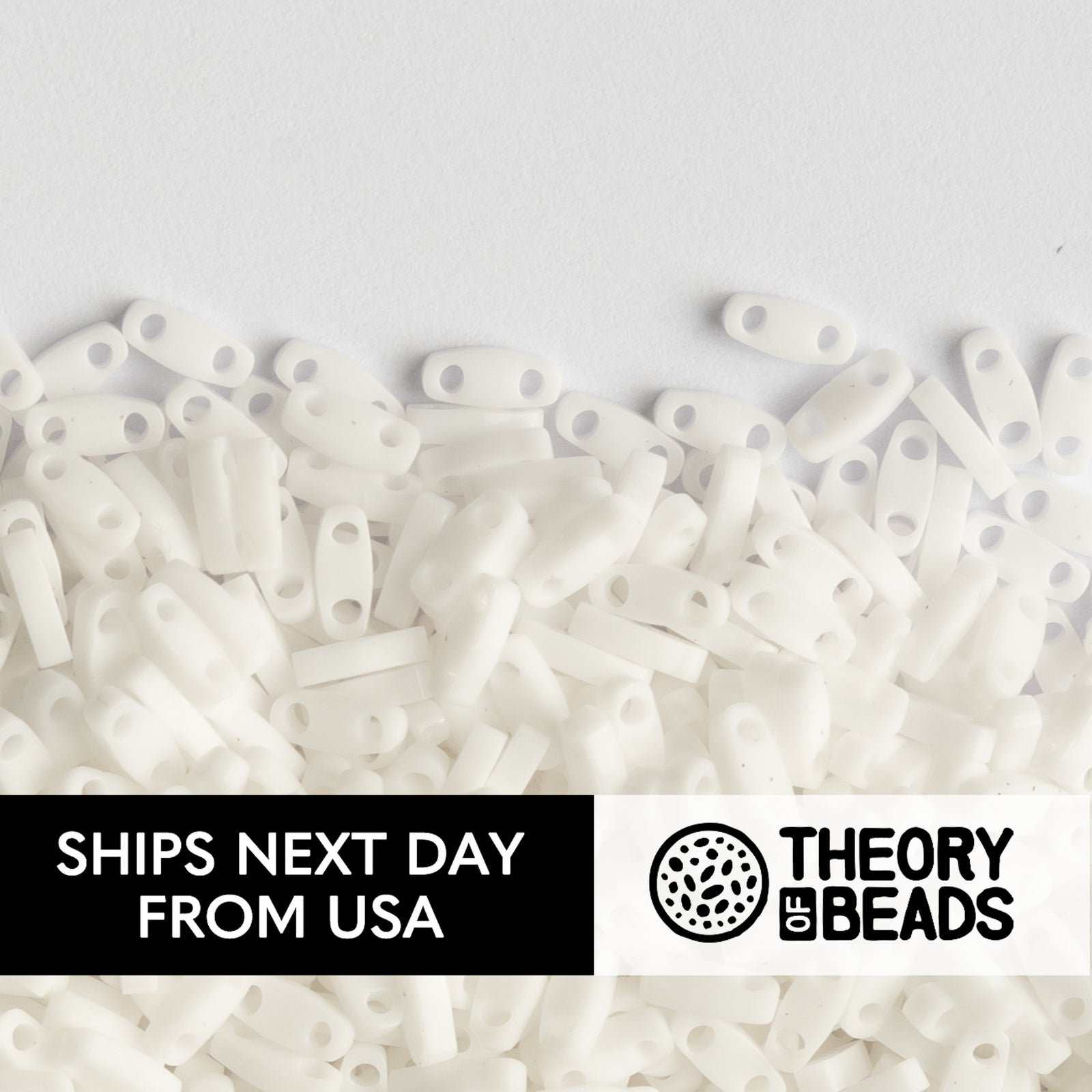 Opaque White Quarter Miyuki Tila Beads